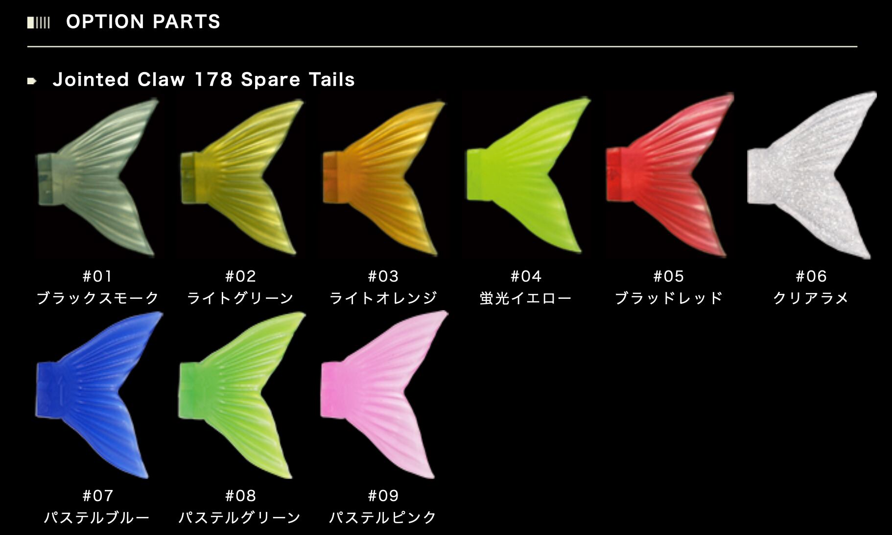 GANCRAFT Jointed Claw 178用 Spare Tails