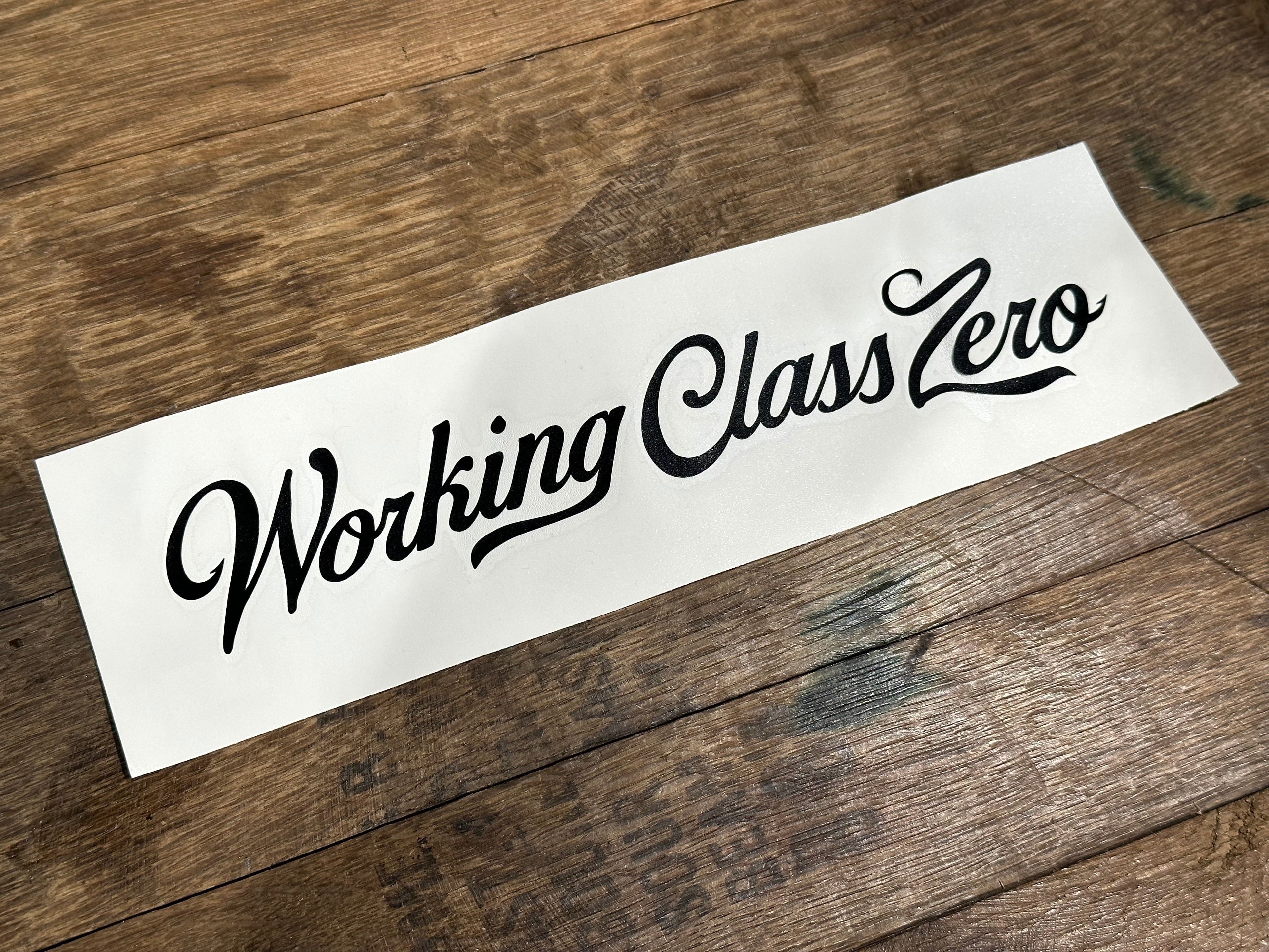 WORKING CLASS ZERO/ Tradition Script Transfer Sticker