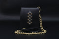 Saddle Leather× Studs Half Wallet