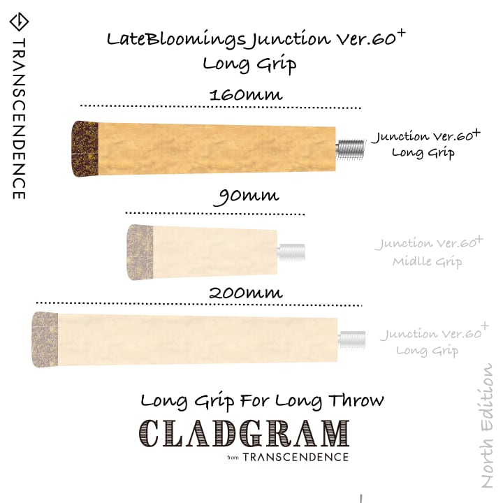 JUNCTION×TRANSCENDENCE  ”LateBloomings Junction Ver.60＋” Long Grip