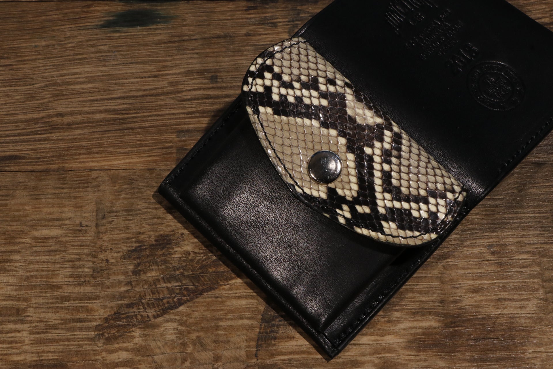 Angler's Wallet Python×Sadlle Leather Limited
