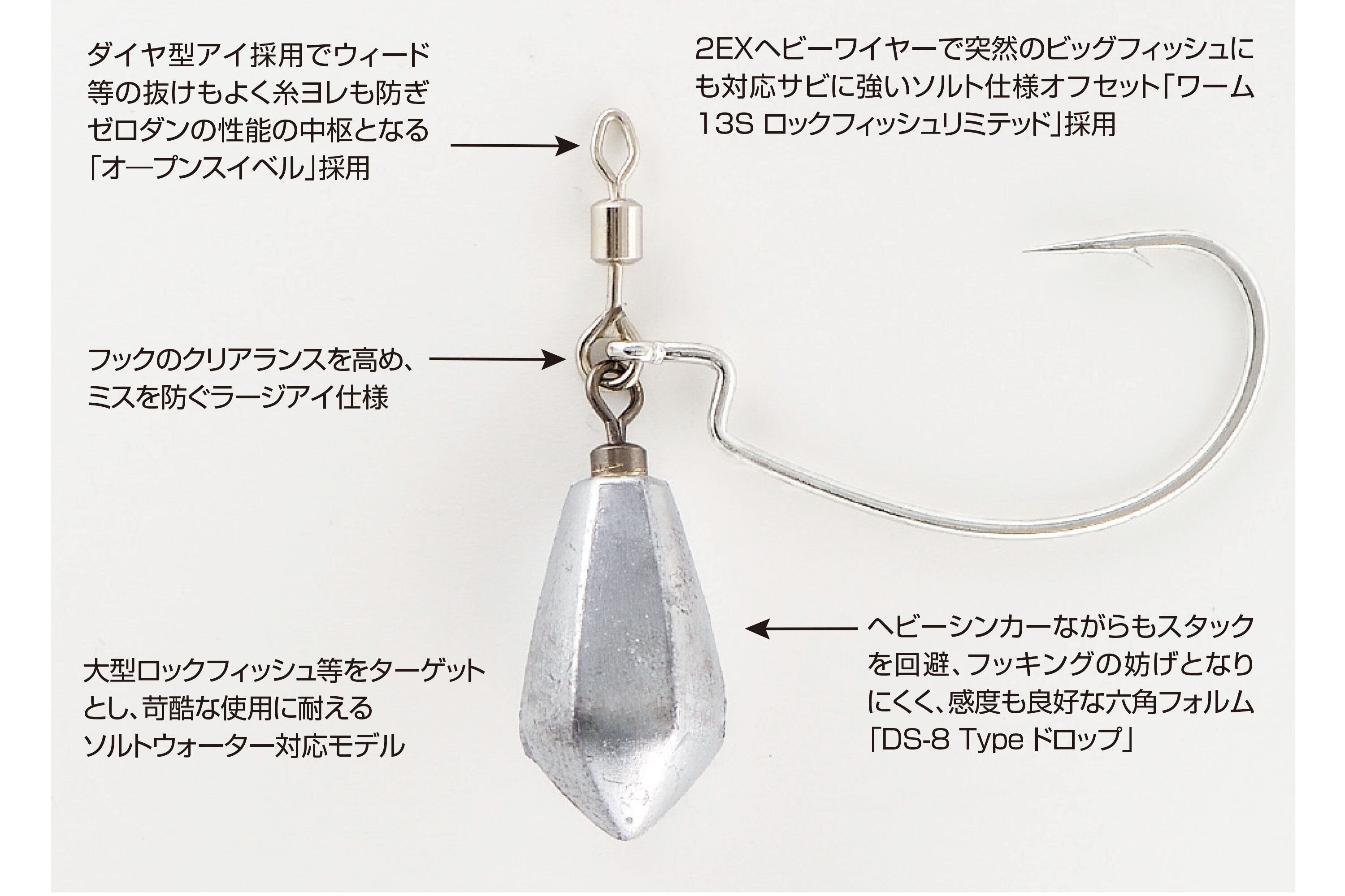 DECOY ゼロダンロック　ワーム313 #2/0 18g