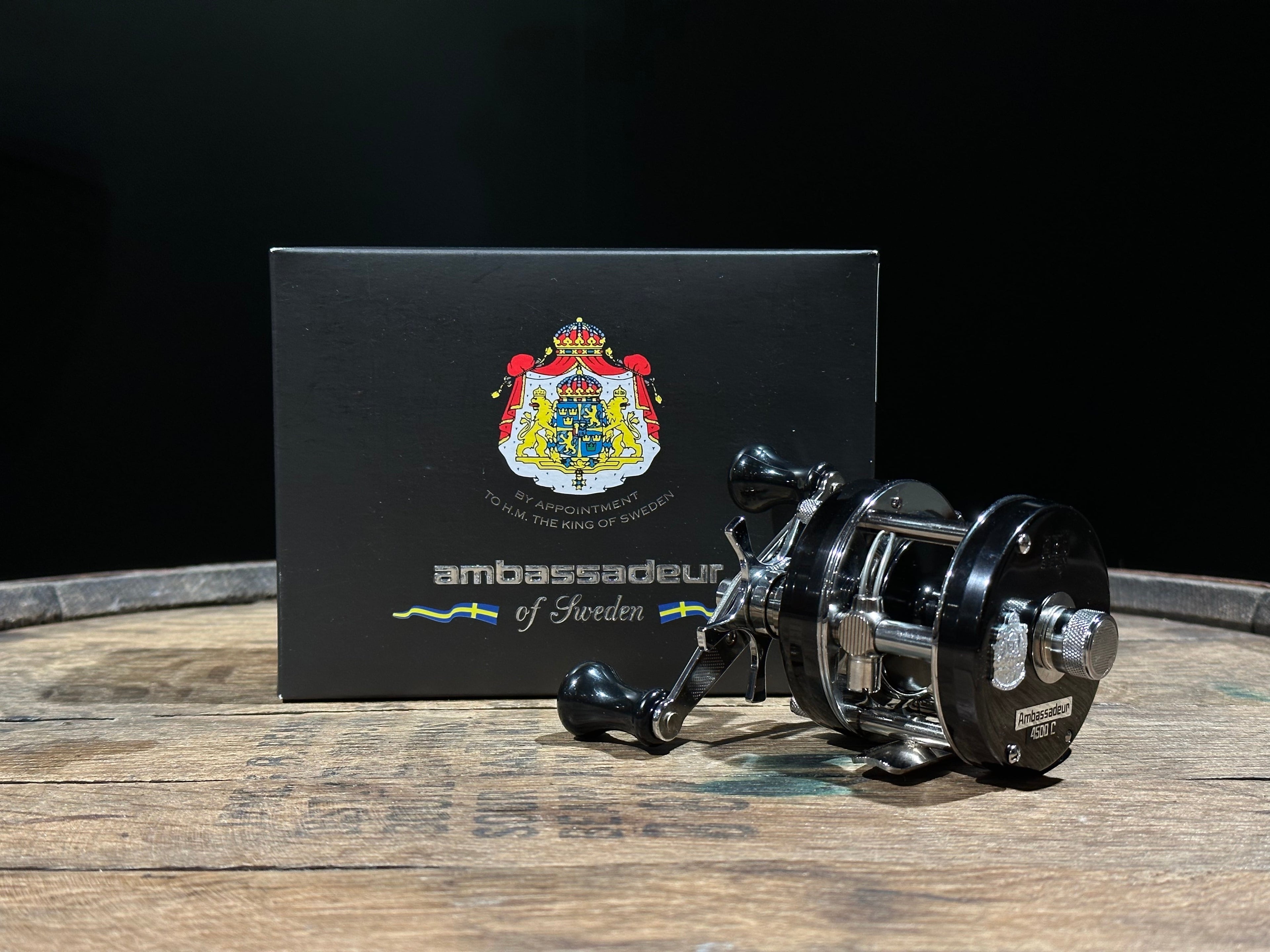 abu garcia ambassadeur 4500 c Pre-Order Factory Tuned Red AMB.4500 The Ambassador C4 is complete with a six pin centrifugal brake Carbon Matrix Drag system and chemical coated level wind system. Abu Garcia Ambassadeur 4500C FACTORY