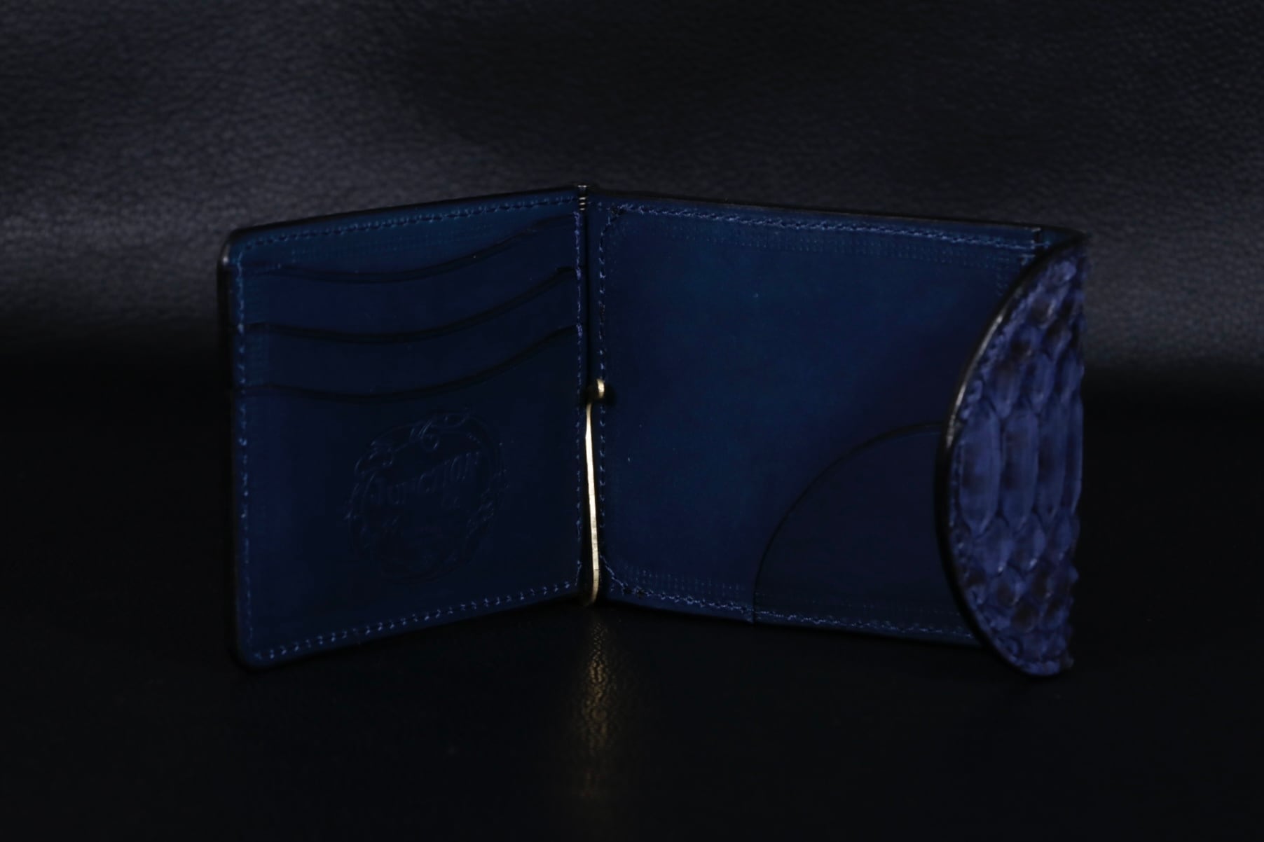 Python Leather × Italian Leather  Money Clip 01